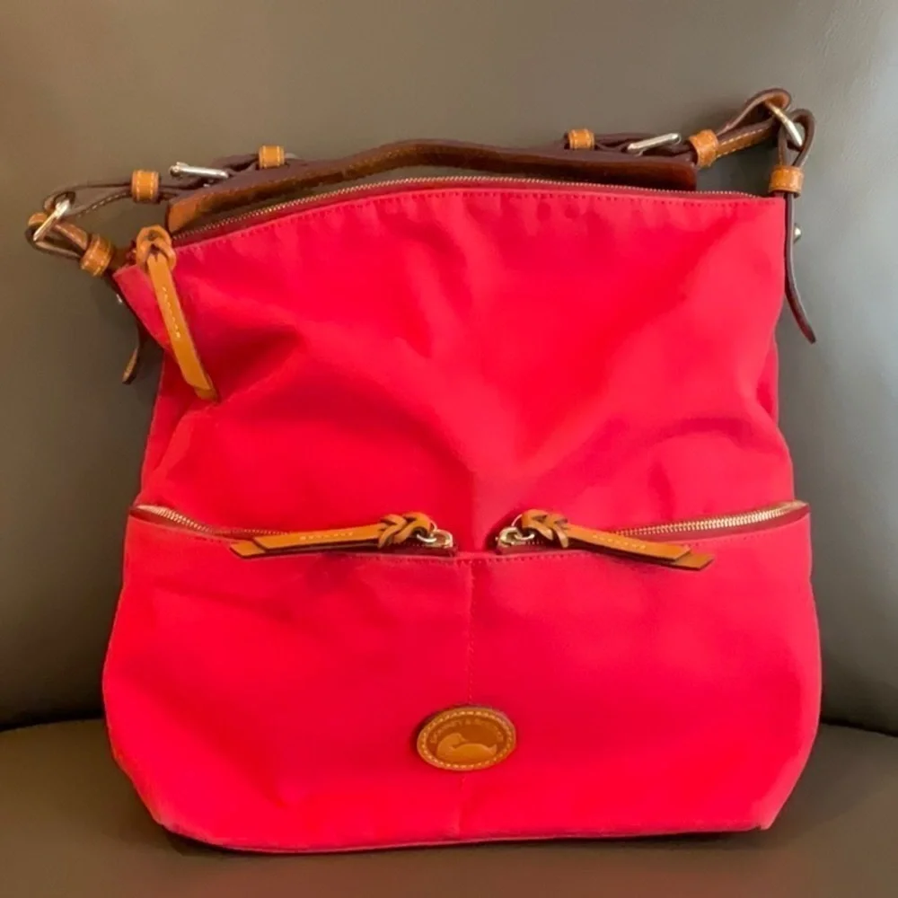 Dooney and Bourke canvas hobo red